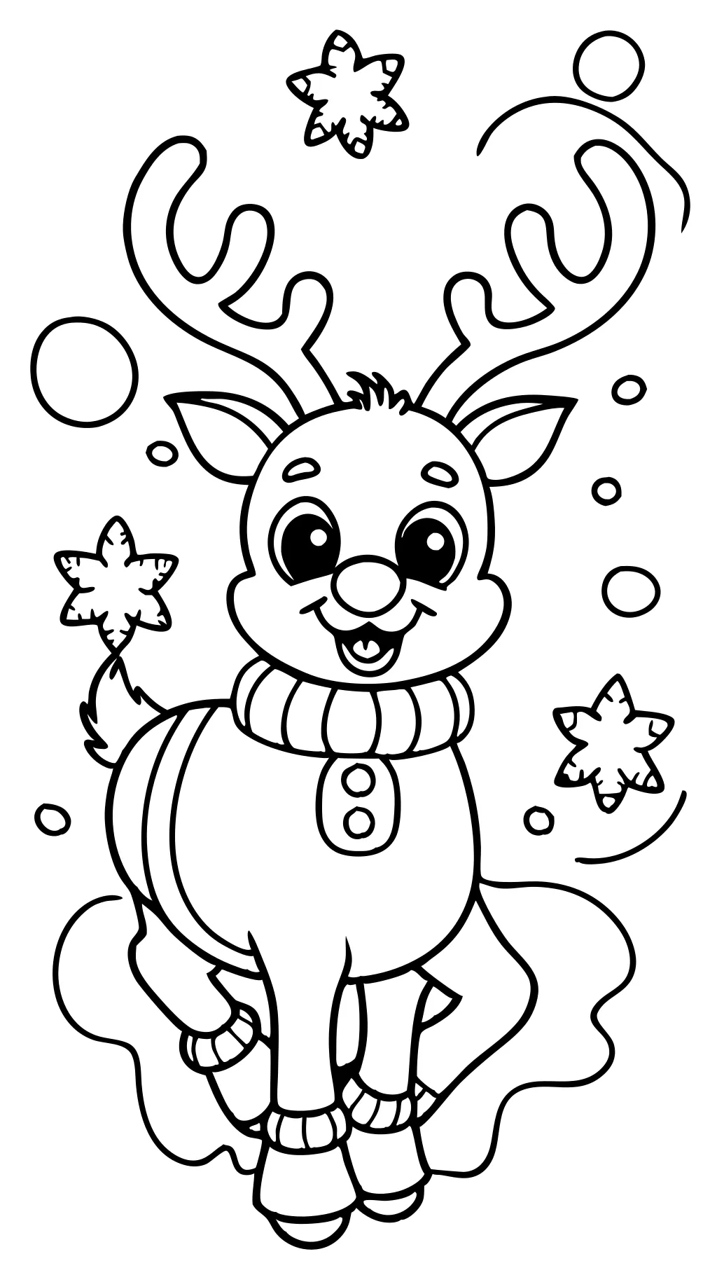 navidad rudolph para colorear